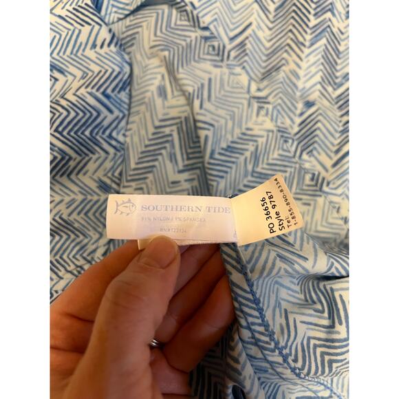Southern Tide Kamryn Brrr Large Intercoastal Horizon Hues Dress Boat Blue EUC - Picture 7 of 7